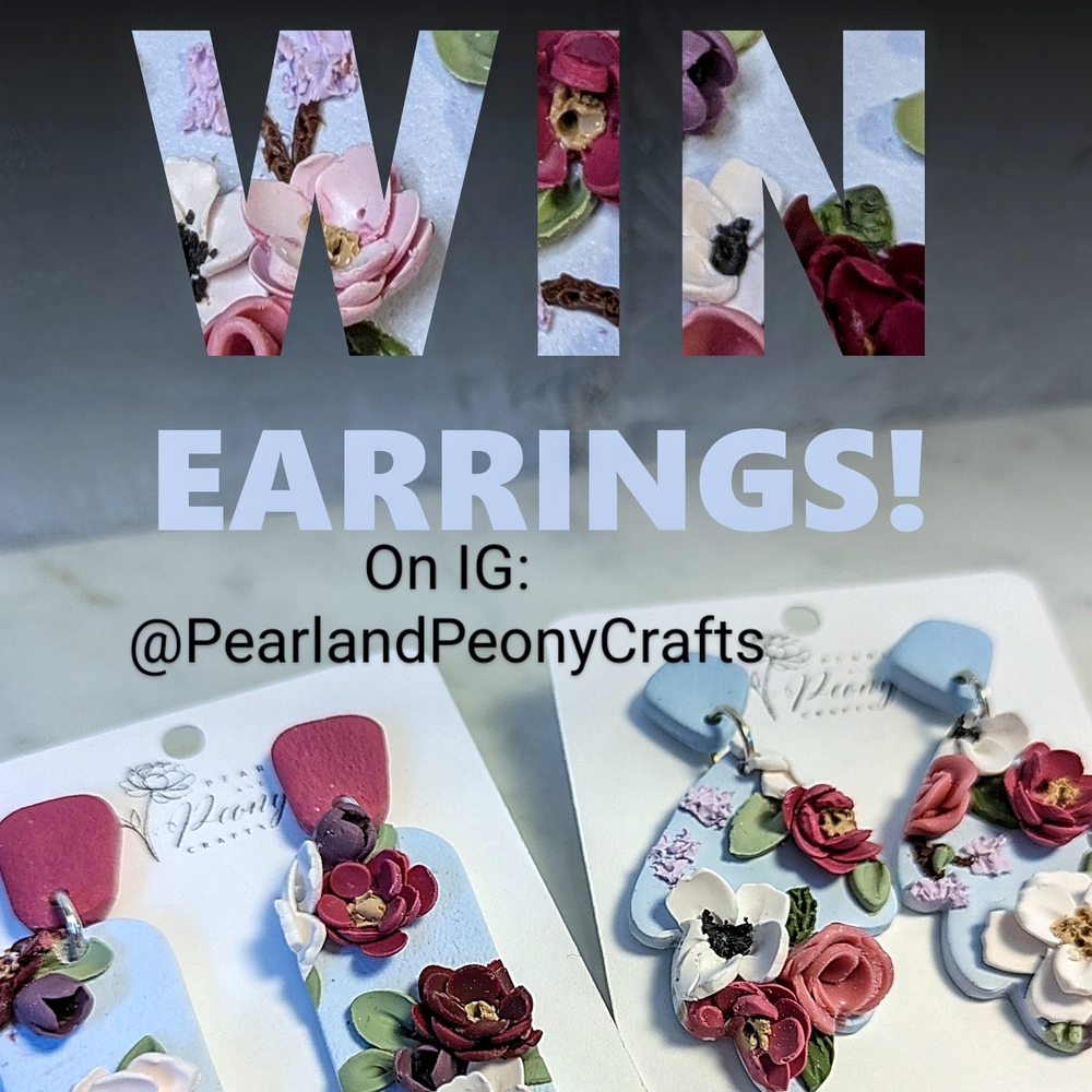Handmade Floral Statement Earrings Giveaway - nickel-free